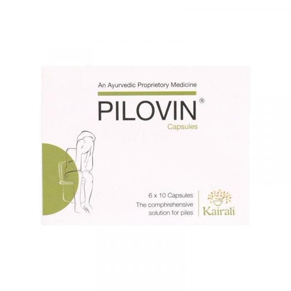 Pilovin Capsules (Effective Ayurvedic Medicine for Piles or Hemorrhoids)